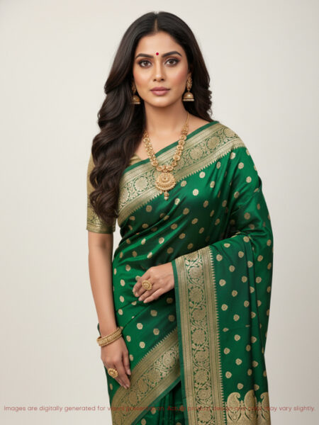 Premium Mashru Banarasi Saree at Reasonable Price | Luxury Look for Less- Purple (Copy)